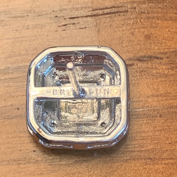 Natural genuine blue Diamond Accented Rhodium Over Brass earrings - Picture 7 of 9